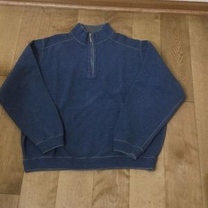 Men’s T. Bahama 1/4 zip cotton sweater, reversible